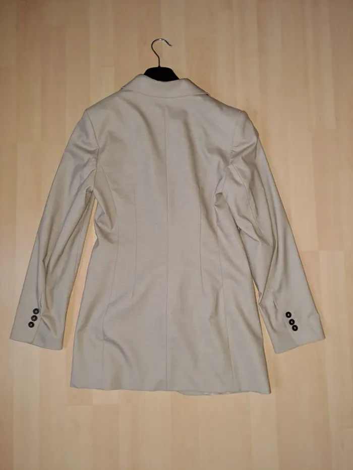 Veste de costume/blazer Mango beige clair - Taille S - photo numéro 2