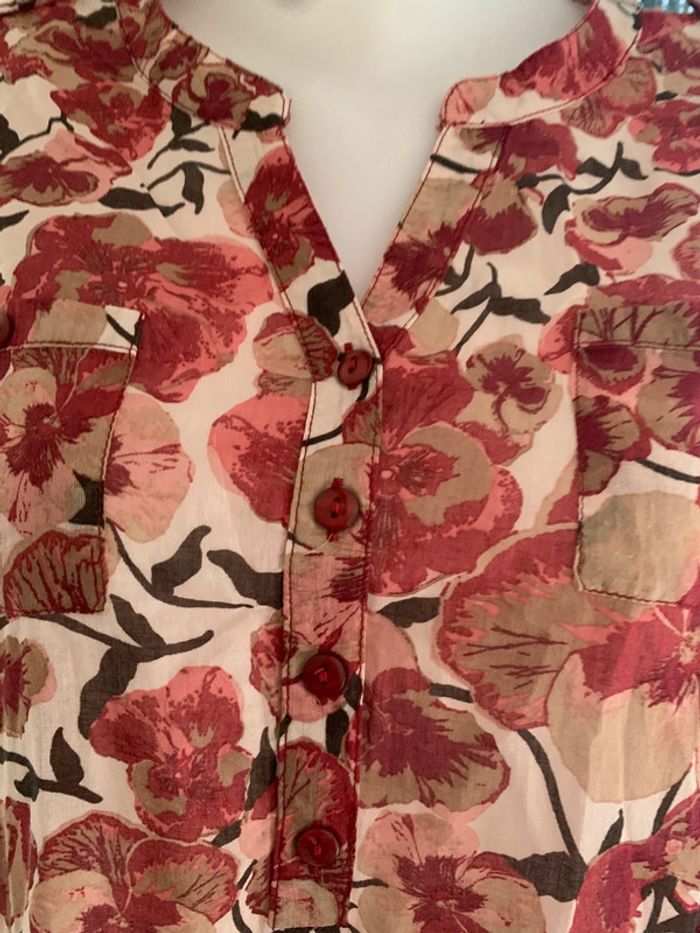 Blouse Armand Thierry fleurie manches longues taille 38 - photo numéro 12