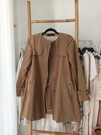 Veste blazer trench marron camel Zara Woman taille XS