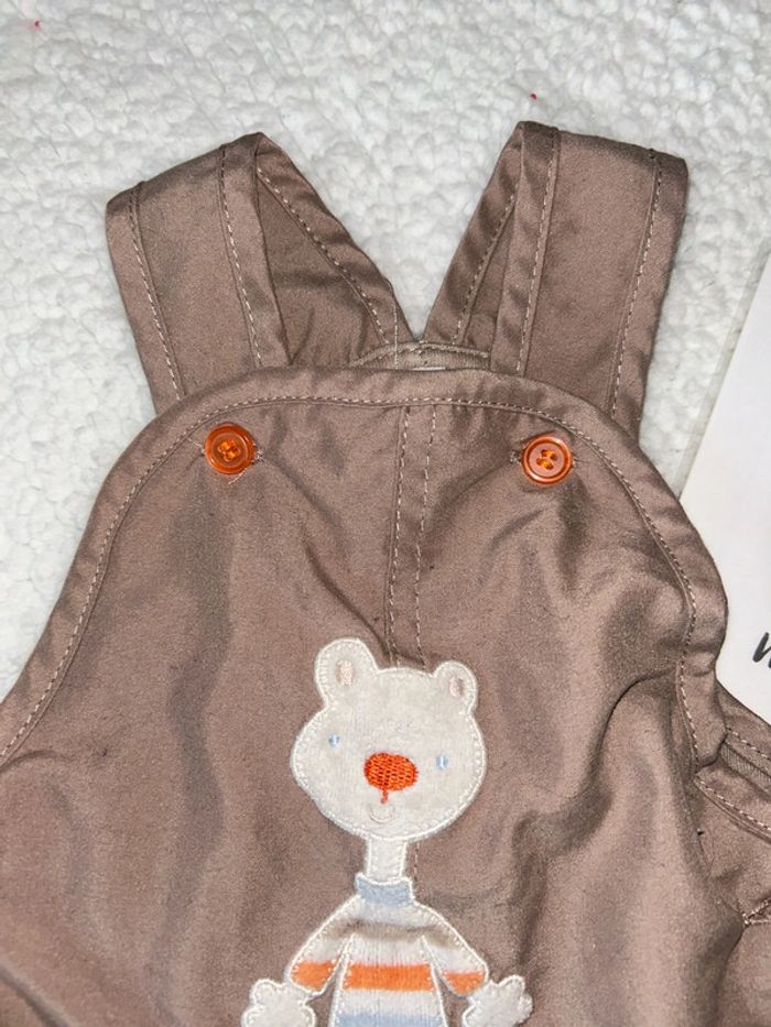 Salopette bébé marron et orange - photo numéro 3