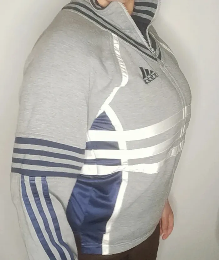 Sweat zippé Adidas gris, enfant, unisexe - photo numéro 10