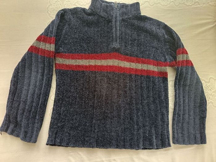 Pull col fermeture éclair garçon 6 ans