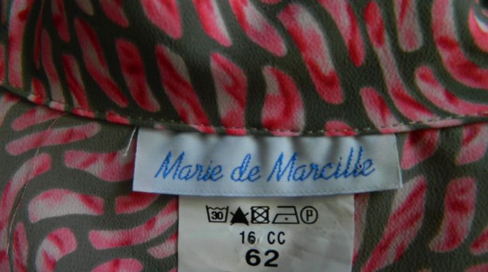 Chemisier manches courtes grande taille 62 "Marie de Marcille" - photo numéro 4