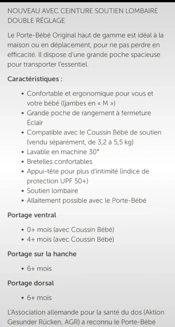 Porte bébé ergonomique physiologique Ergobaby - photo numéro 5