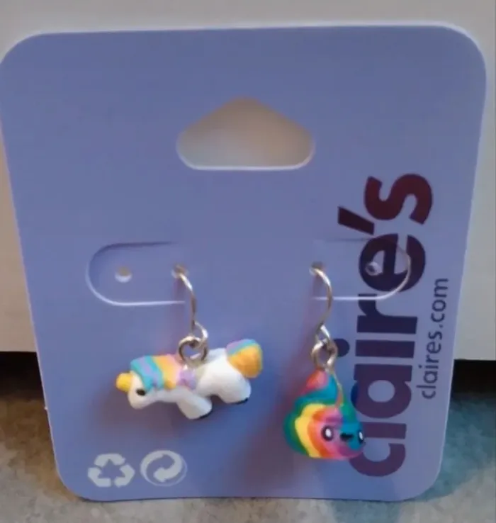Boucles d'oreilles claire's licornes