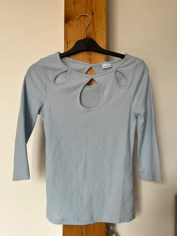 Haut bleu clair 3/4 manches Lascana T36/38 très bon état