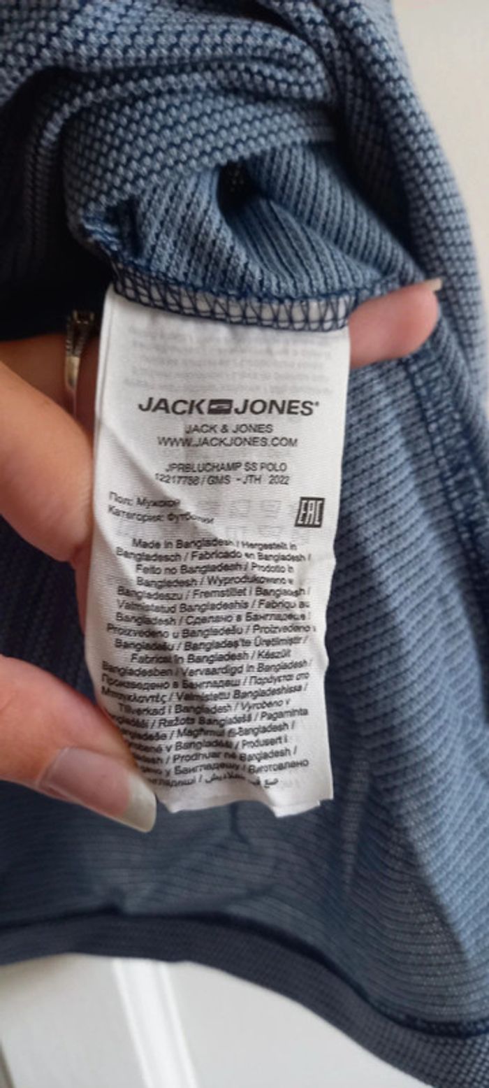 Polo manches courtes Jack & Jones bleu XL - photo numéro 4