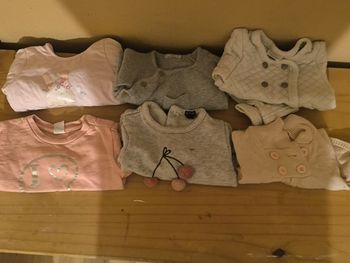 4pulle et 2 gilet 3 mois fille