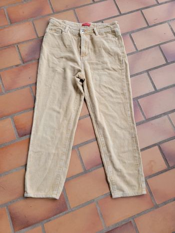 Pantalon velours côtelé vintage old money chic grunge tie and dye