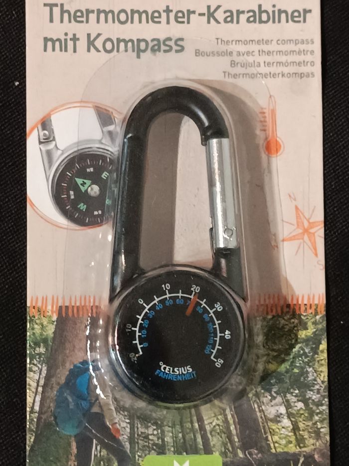 Mousqueton boussole thermomètre - photo numéro 4