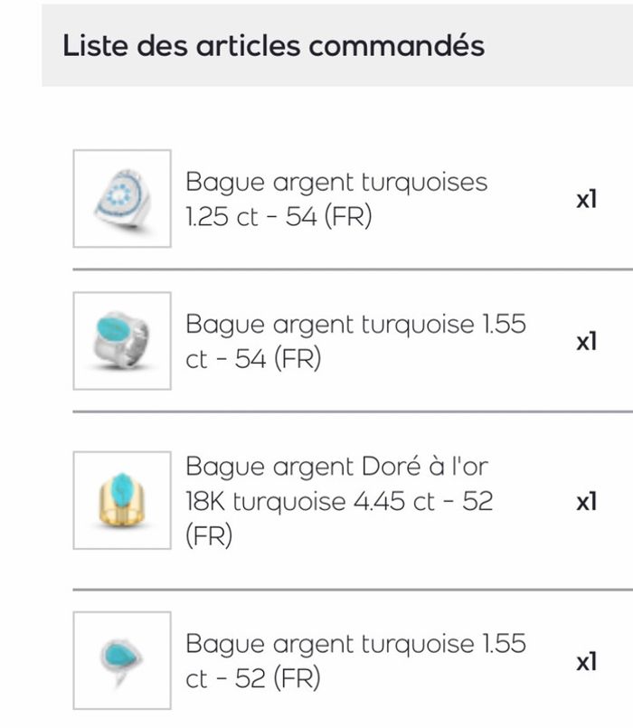 Bague en argent dorée à l’or 18 K et turquoise 💫 - photo numéro 5