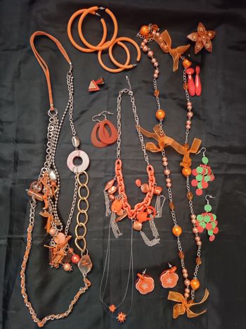 bijoux fantaisie orange corail 