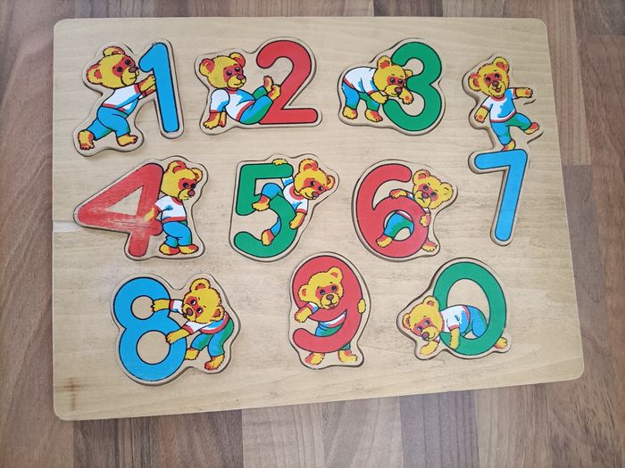 Puzzle à formes bébé chiffres - photo numéro 3