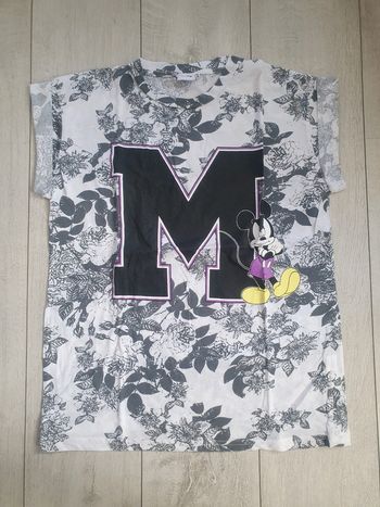 T-shirt Disney Mickey Fleurs Gris