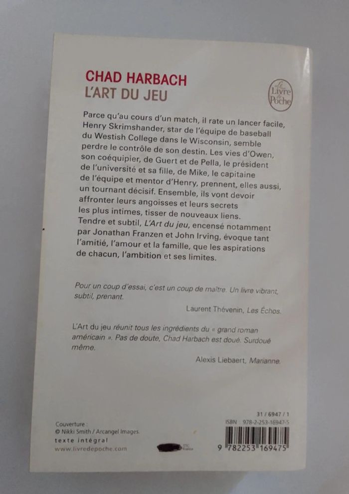 Chad Harbach - L'art du jeu - photo numéro 2