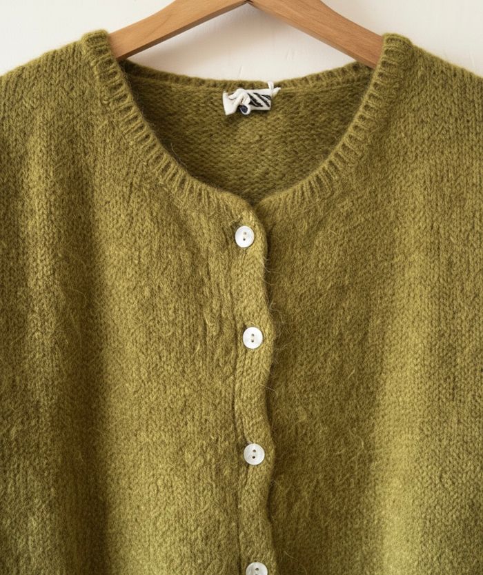 Gilet maille douce pistache - photo numéro 2