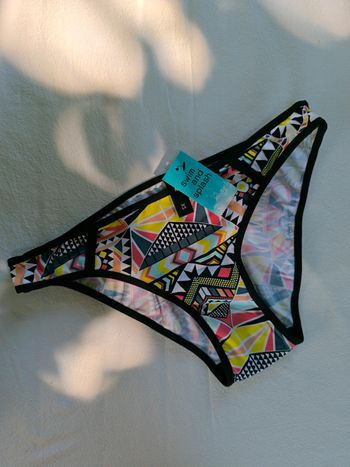 Bas de maillot de bain coloré à motifs géométriques / Undiz / taille XS / Neuf