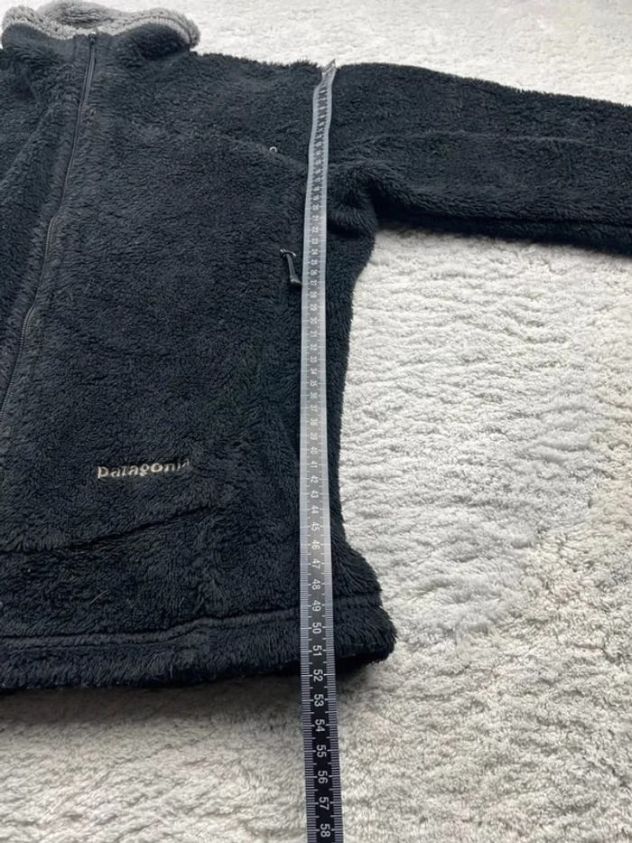 Veste polaire légère full zip / zippé épaisse à fourrure Patagonia USA Noir / Gris Taille S Femme - photo numéro 4