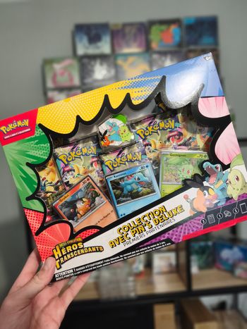 Coffret collection pin's Deluxe héros transcendant scelle en français 