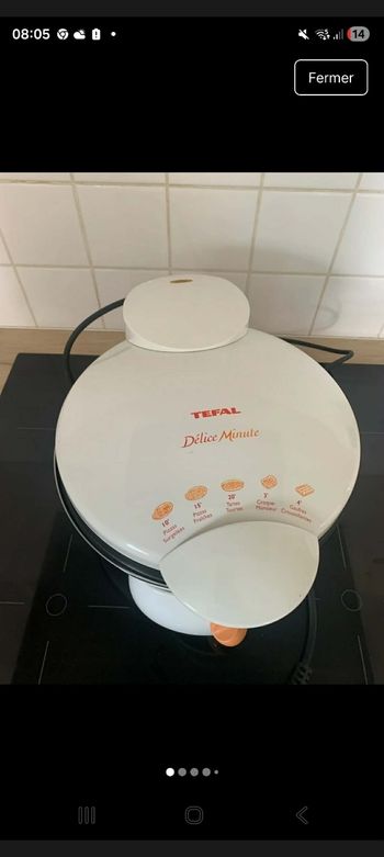 Gaufrier tefal délice minute 