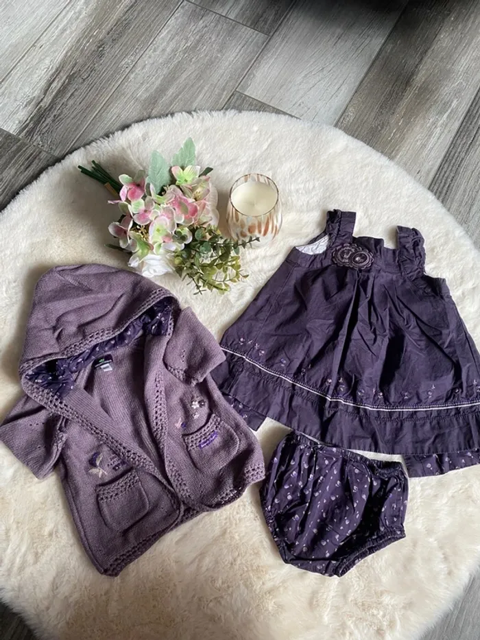 💜 Ensemble Sergent Major fille 6 mois – Idéal mi-saison !💜 - photo numéro 2