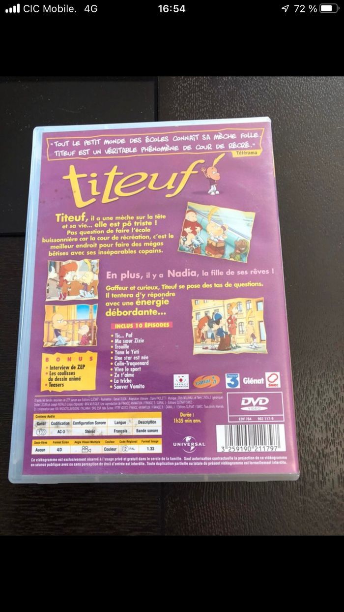 Dvd titeuf - photo numéro 2