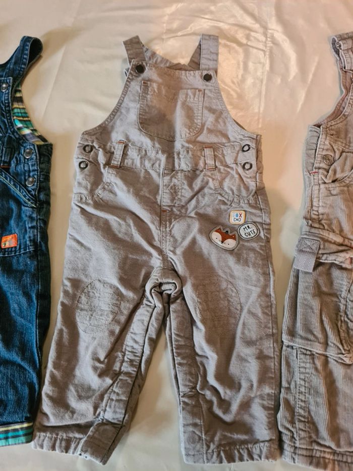 Lot 3 salopettes Jean velours 9M Orchestra Vertbaudet - photo numéro 6