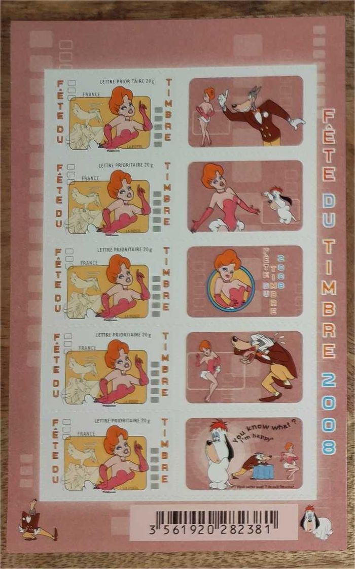 Fête du timbre 2008 Tex Avery Pin Up