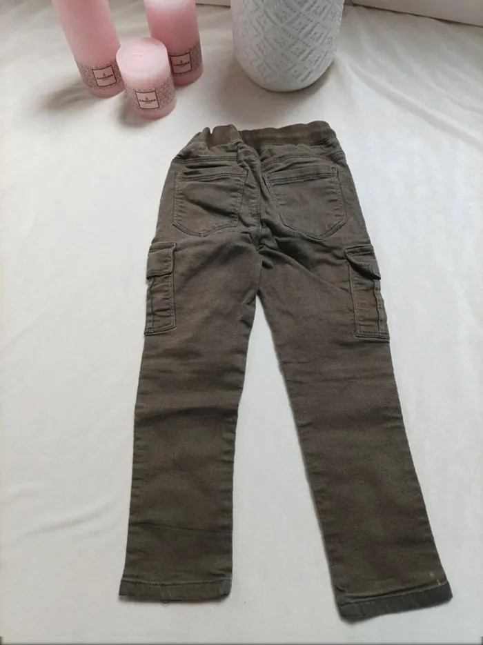 Pantalon cargo kaki Gémo garçon 4 ans - photo numéro 3