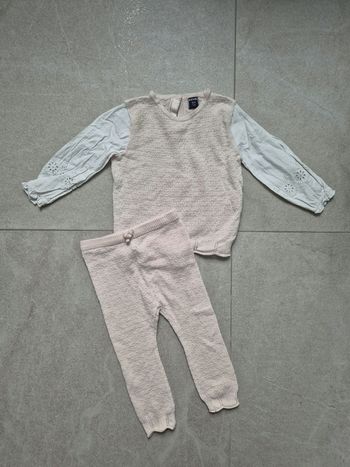 Ensemble tricot rose 18 mois