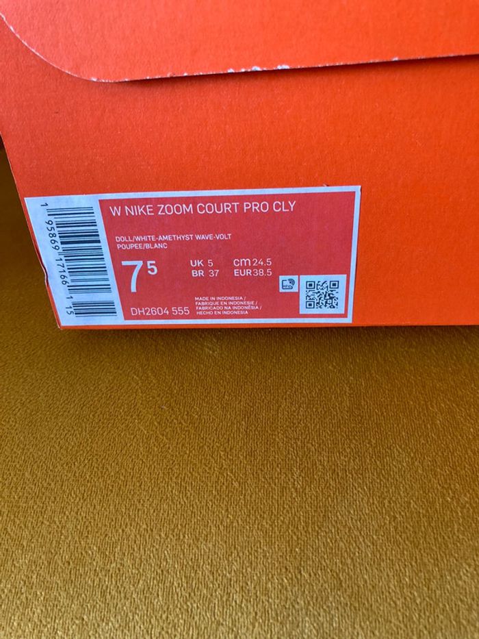 Nike zoom court pro cly taille 38.5 - photo numéro 9
