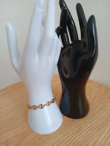 Solde 💝 Bracelet double chaine d'ancre enchaînée en acier inoxydable idée cadeau femme