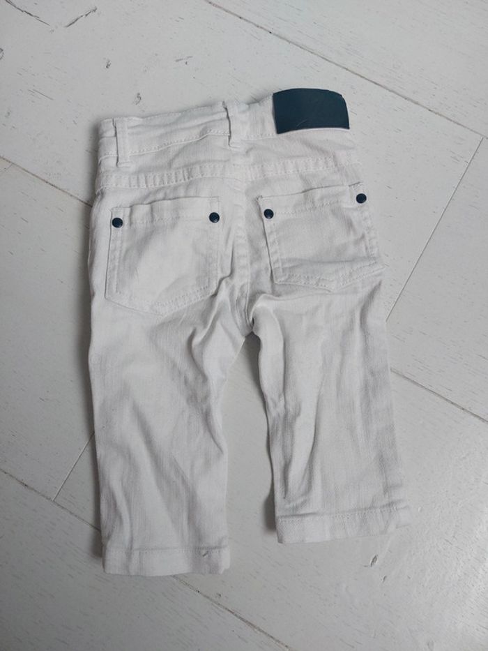 Jean blanc jacadi Taille 6 mois - photo numéro 3