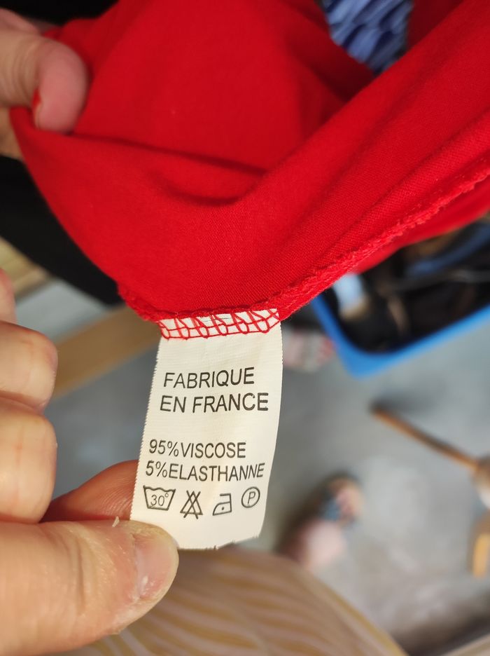 T-shirt rouge Taille 38 - photo numéro 3