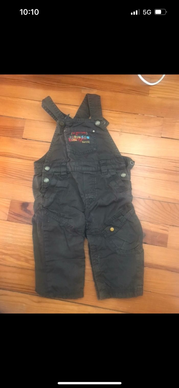 Ensemble salopette chemise dpam 12 mois - photo numéro 4