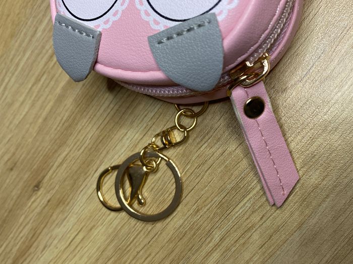 Porte monnaie chouette gris neuf /fille /enfant /chouette / porte-monnaie / rose /fille - photo numéro 4