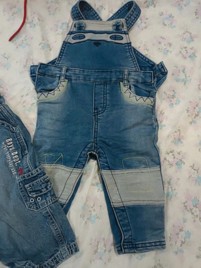 Lot 2 salopettes jean - photo numéro 3