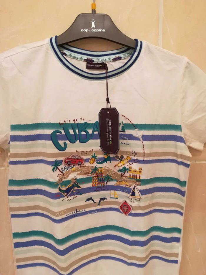 Tee-shirt Sergent Major Neuf Étiqueté T11 ans - V92B - photo numéro 2