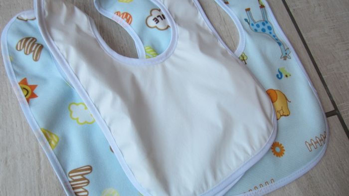 Lot de 3 bavoirs ton bleu - photo numéro 3