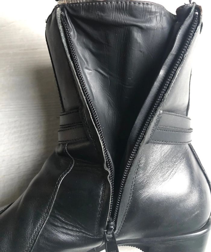 Bottines moto femme cuir « ixs » comme NEUVES - photo numéro 9