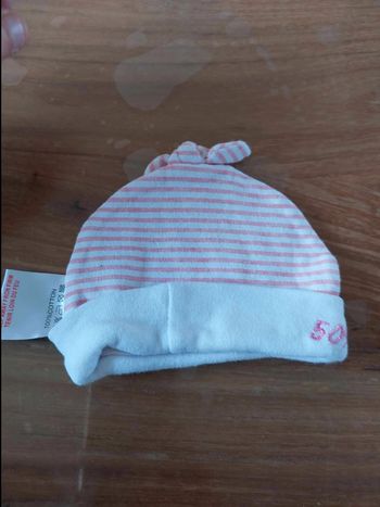 bonnet rayure 50% papa et 50% maman