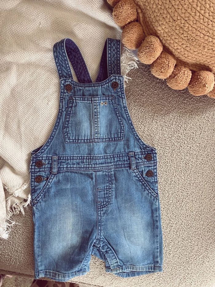 Salopette en jean short souple h&m mixte