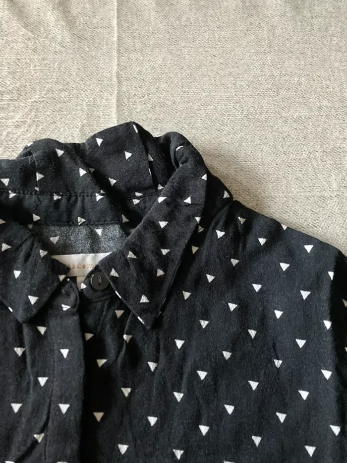 Chemise noire à motifs triangle Mademoiselle R – Taille S - photo numéro 4