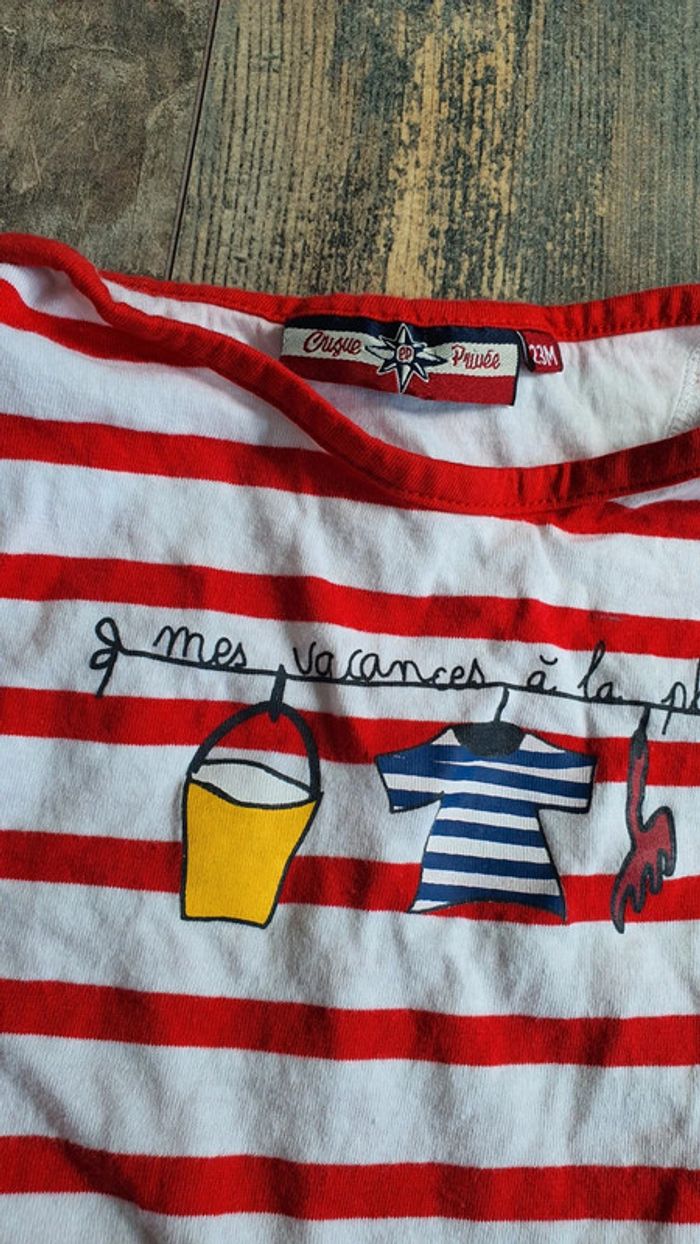 Tshirt crique privée 2 ans mais taille 3 ans en très bon état - photo numéro 2