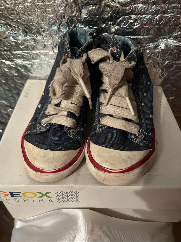 Paire de baskets en jean fille 26 marque Geox - photo numéro 3