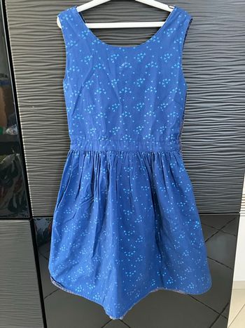 Robe réversible bleue Vertbaudet 8 ans