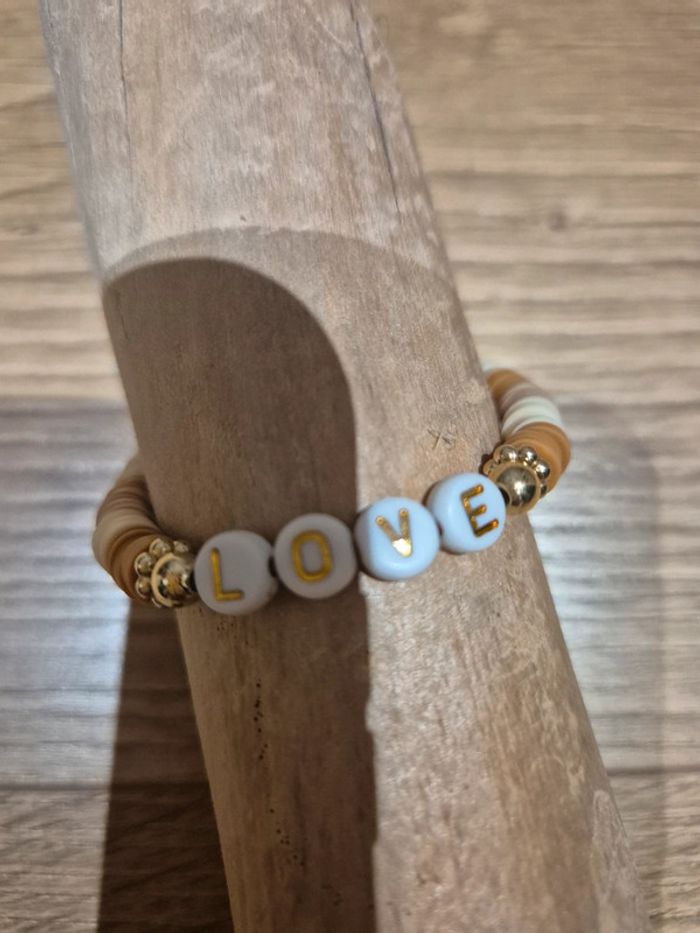 Bracelet perles plates #love - photo numéro 7