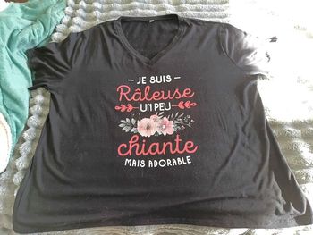 Maillot noir " je suis râleuse, un peu chiante mais adorable" 4XL
