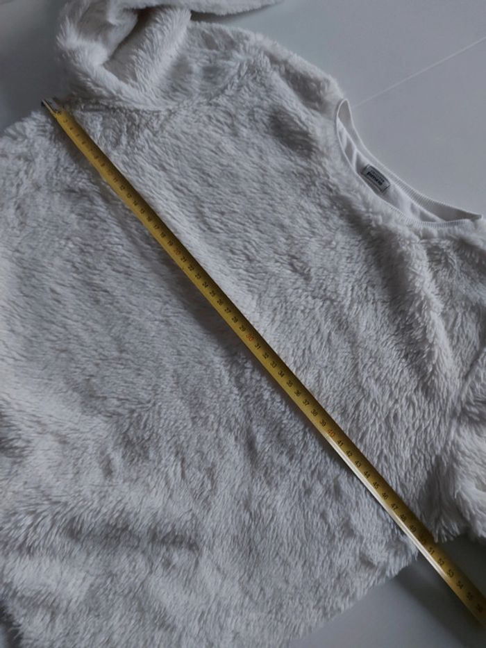Pull blanc pilou pilou tout doux très peu porté, aucun défaut taille XS - photo numéro 7