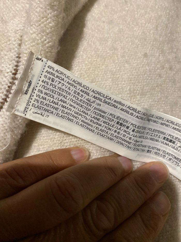 Superbe Pull Col Roulé Crème  Ample Taille M Et Plus - photo numéro 13
